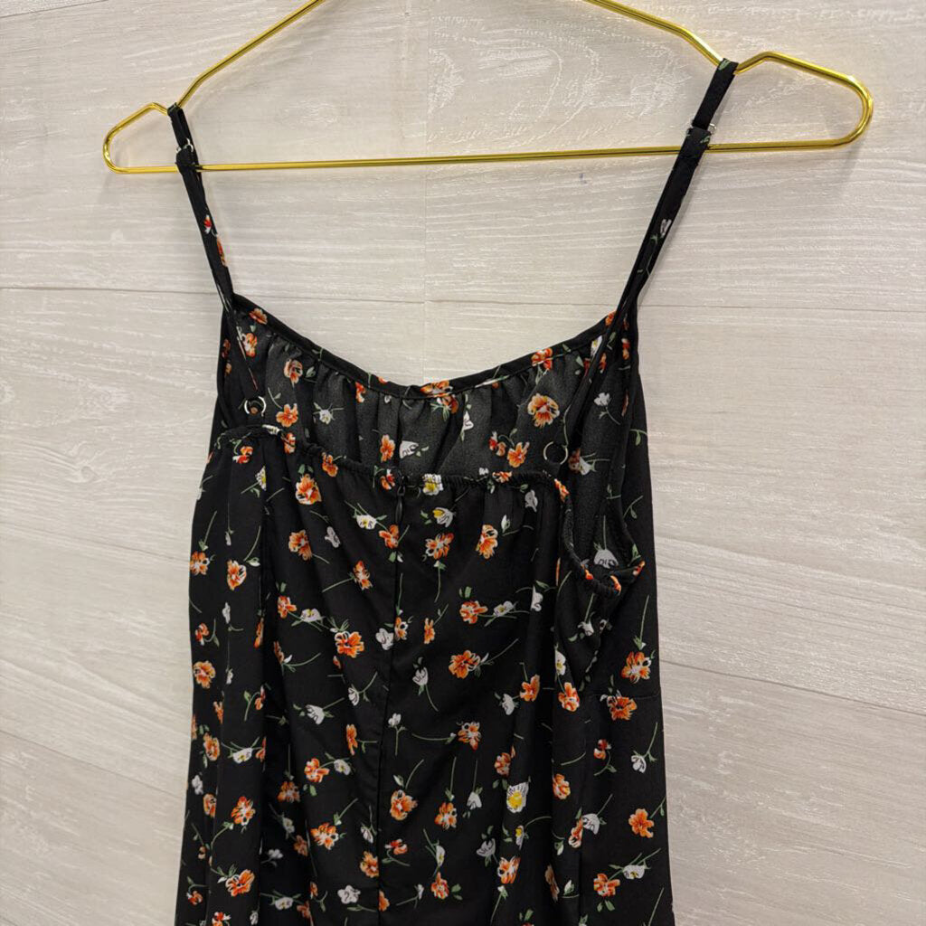 Black/ Multi Floral Print Dress Medium