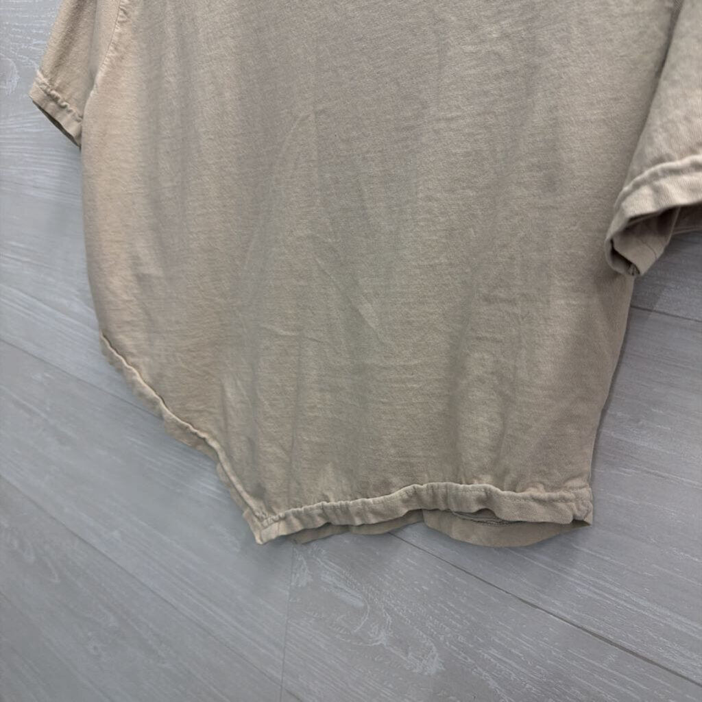 American Highway Beige/ Multi Born Country Cropped Short Sleeve Graphic Tee Small