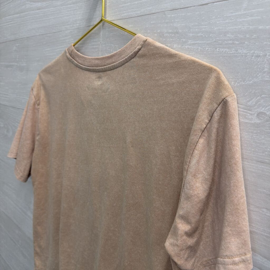 Corona Beige Cropped Short Sleeve Graphic Tee Medium