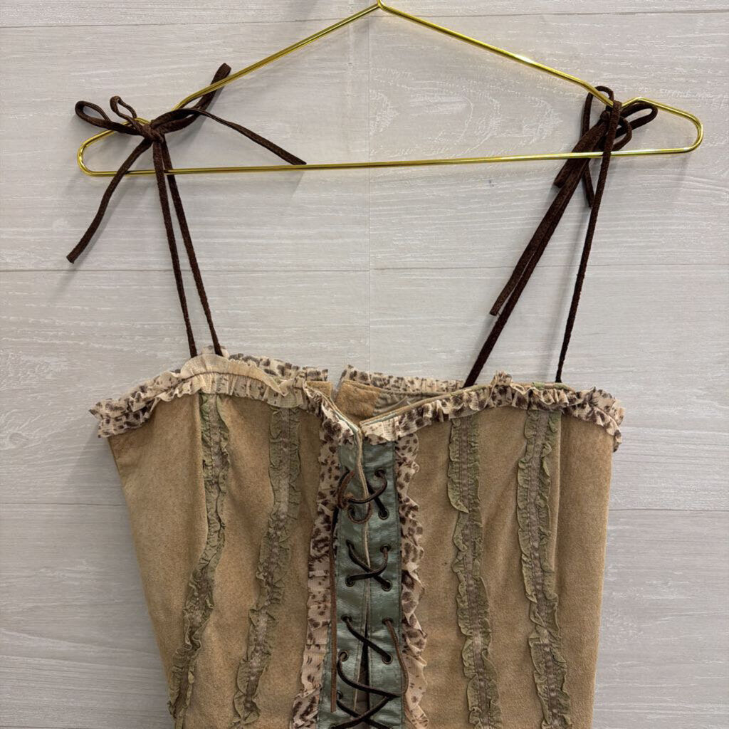 Wilsons Leather Lace Up Corset Top Small