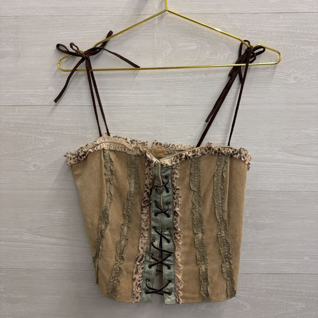 Wilsons Leather Lace Up Corset Top Small