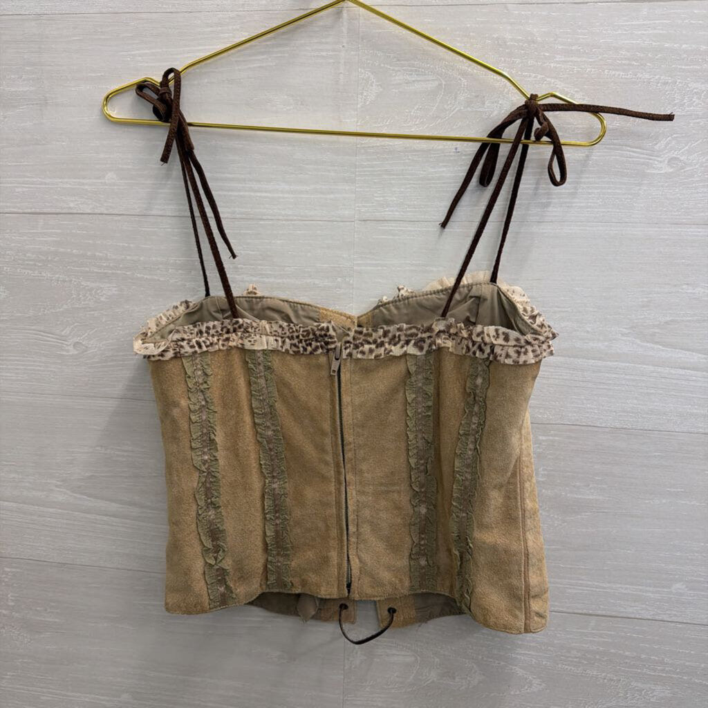 Wilsons Leather Lace Up Corset Top Small