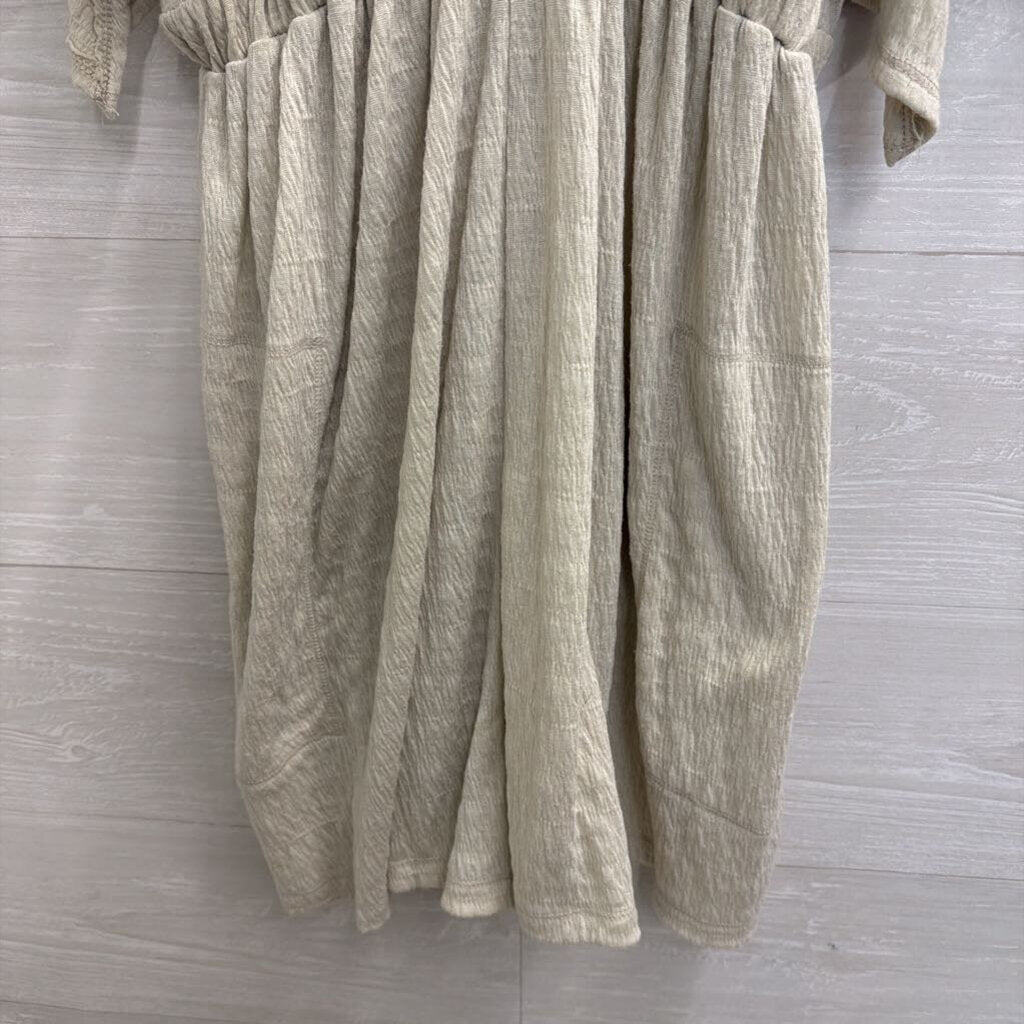 FP Beach Green Short Sleeve Textured Romper Medium