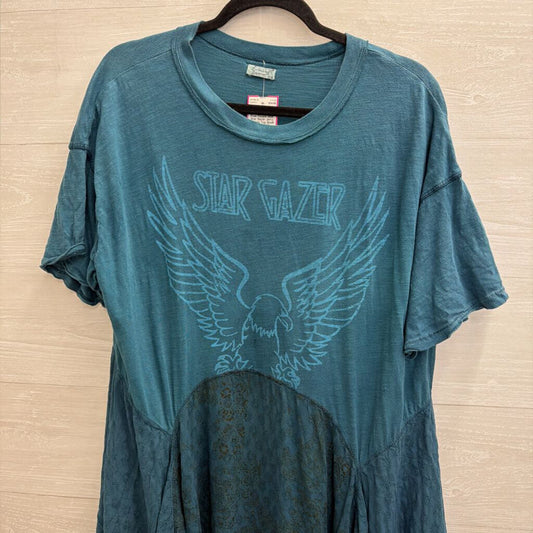 Intimately Free People Blue Star Gazer Jerry Lounge Top Small