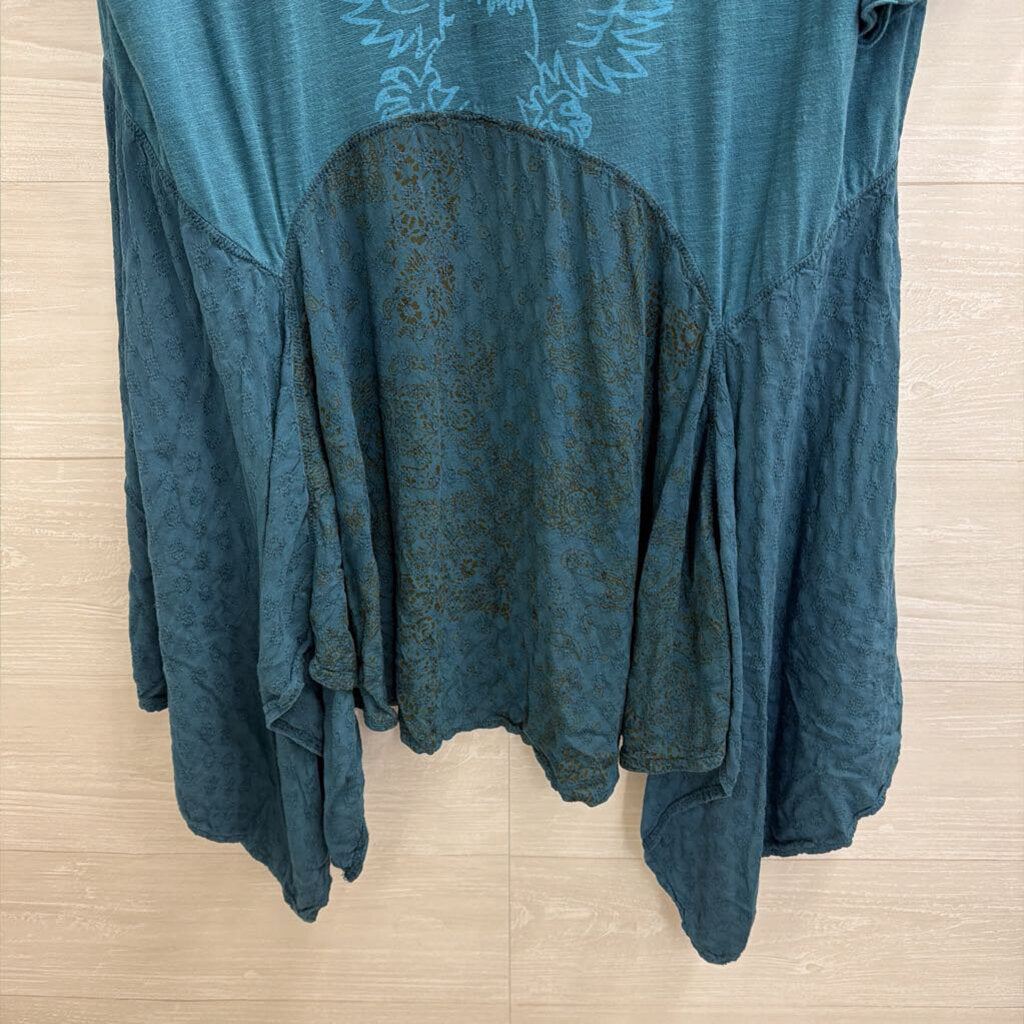 Intimately Free People Blue Star Gazer Jerry Lounge Top Small