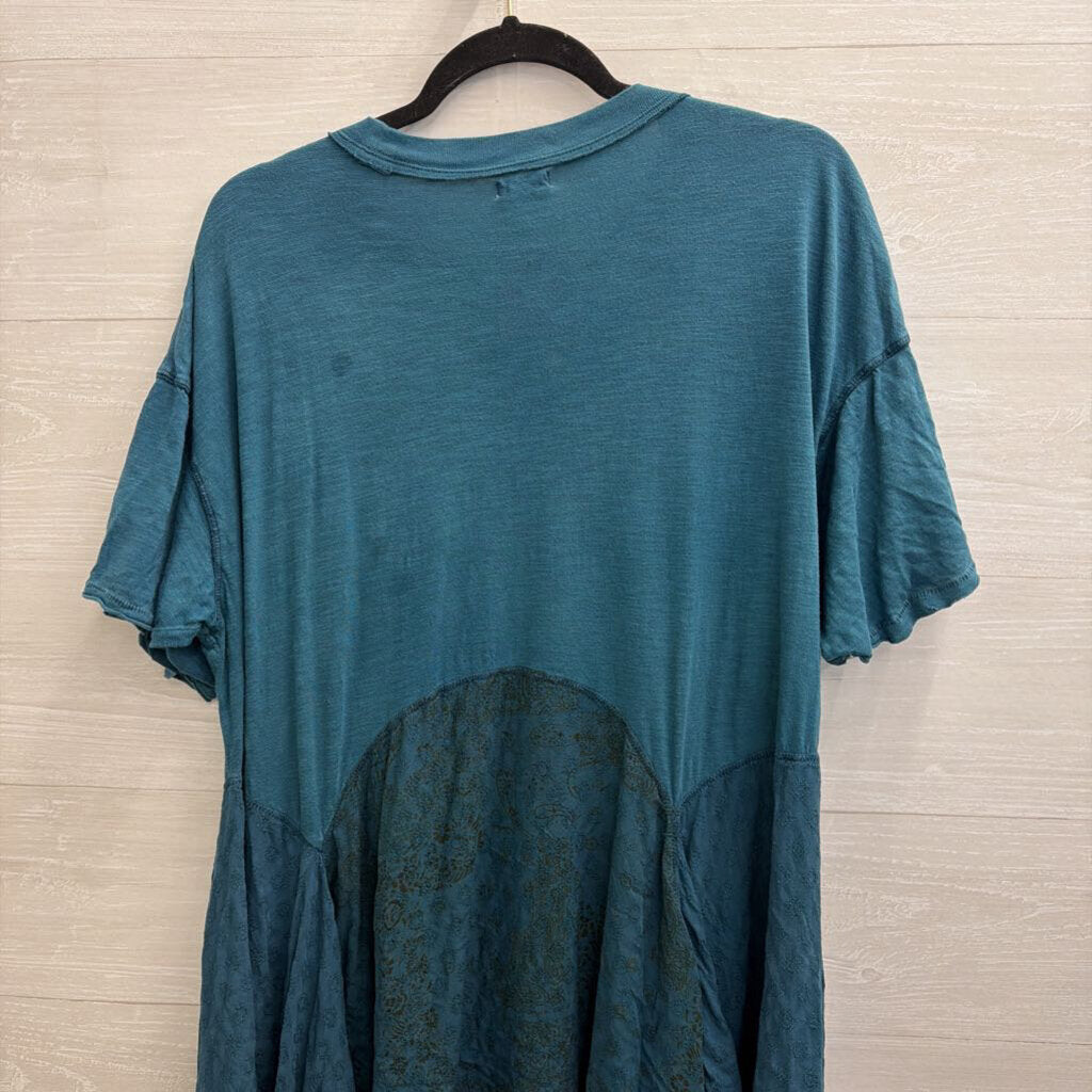 Intimately Free People Blue Star Gazer Jerry Lounge Top Small