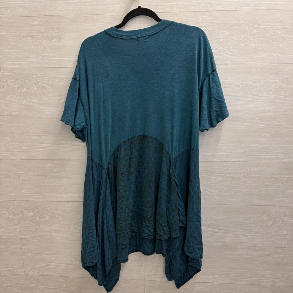 Intimately Free People Blue Star Gazer Jerry Lounge Top Small