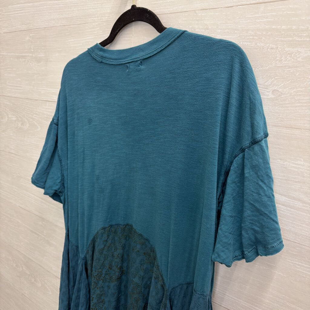 Intimately Free People Blue Star Gazer Jerry Lounge Top Small