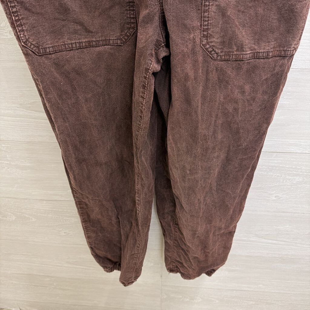 We The Free Purple Ribbed Front Pocket Overalls Small