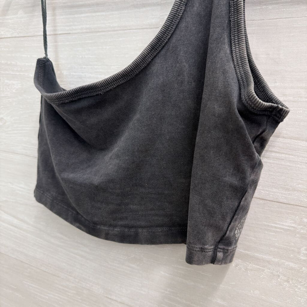 FP Movement Grey Cropped On Shoulder Top Small