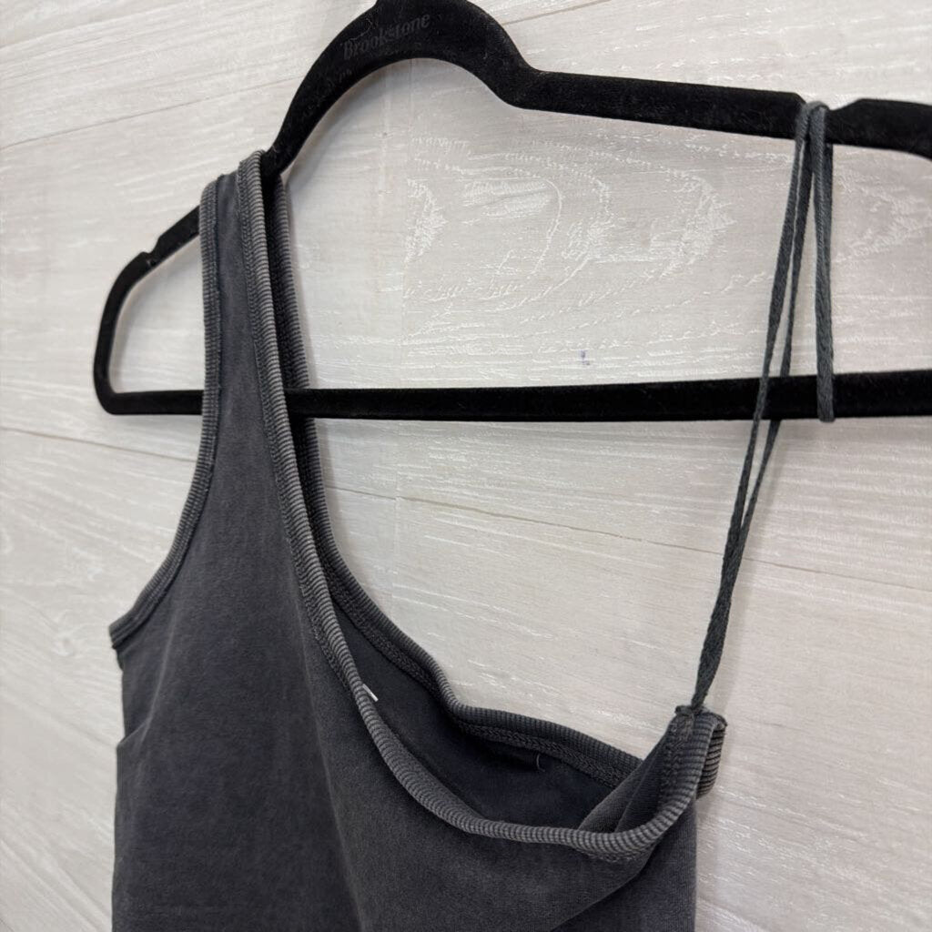 FP Movement Grey Cropped On Shoulder Top Small