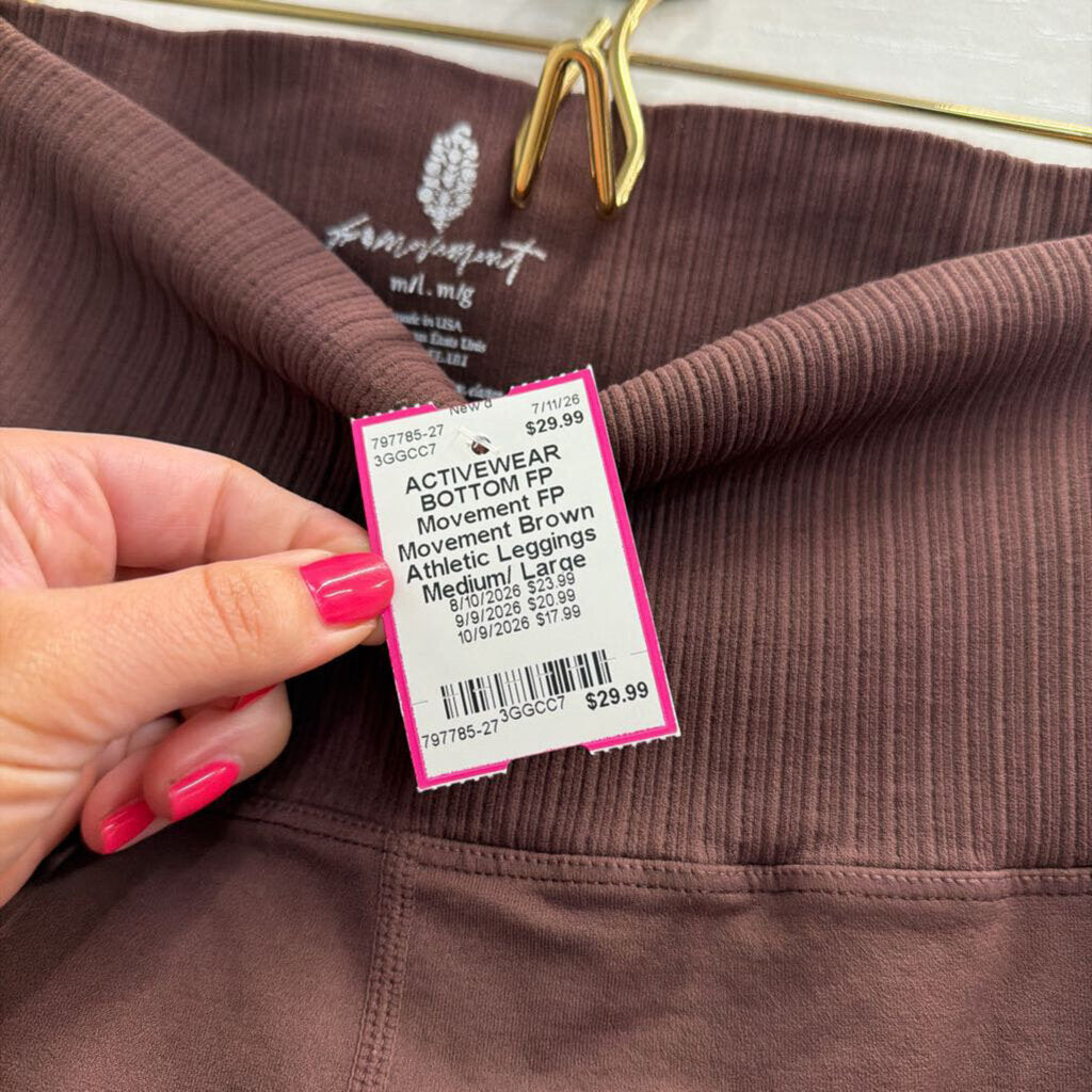 FP Movement Brown Athletic Leggings Medium/ Large