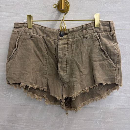 Free People Brown Standoff Cutoff Shorts 10