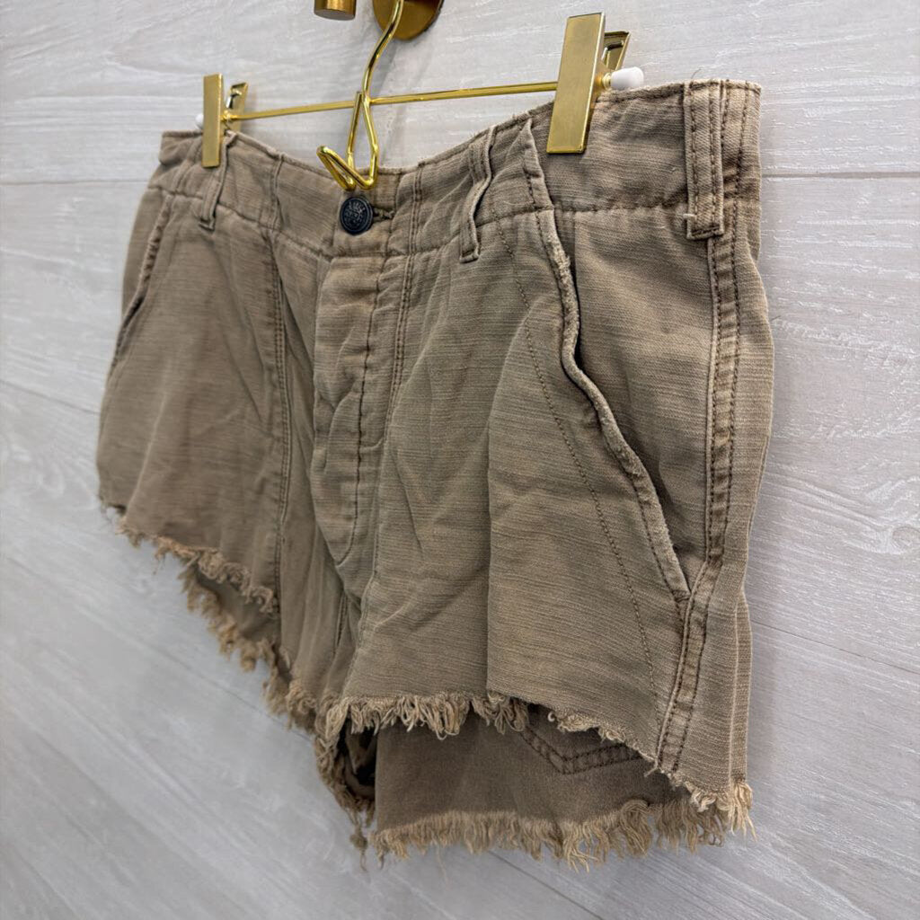 Free People Brown Standoff Cutoff Shorts 10