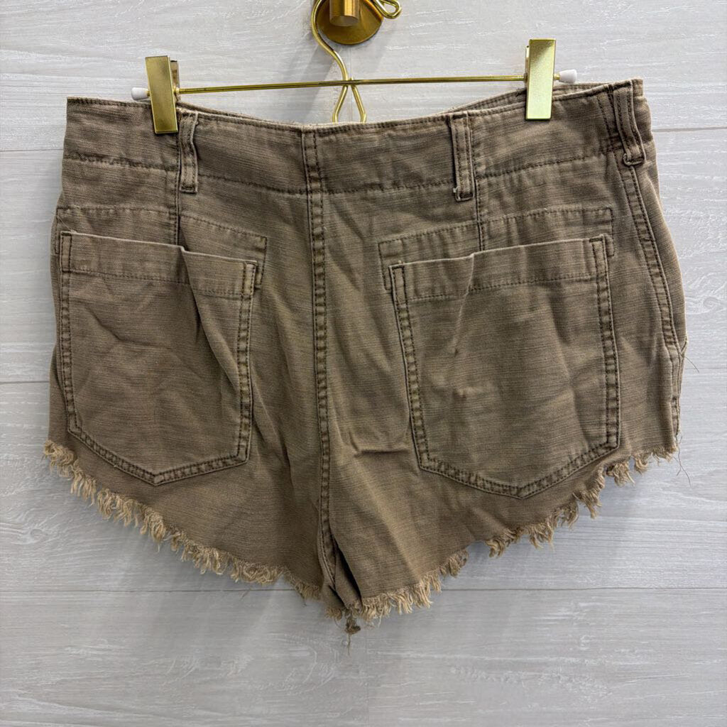 Free People Brown Standoff Cutoff Shorts 10