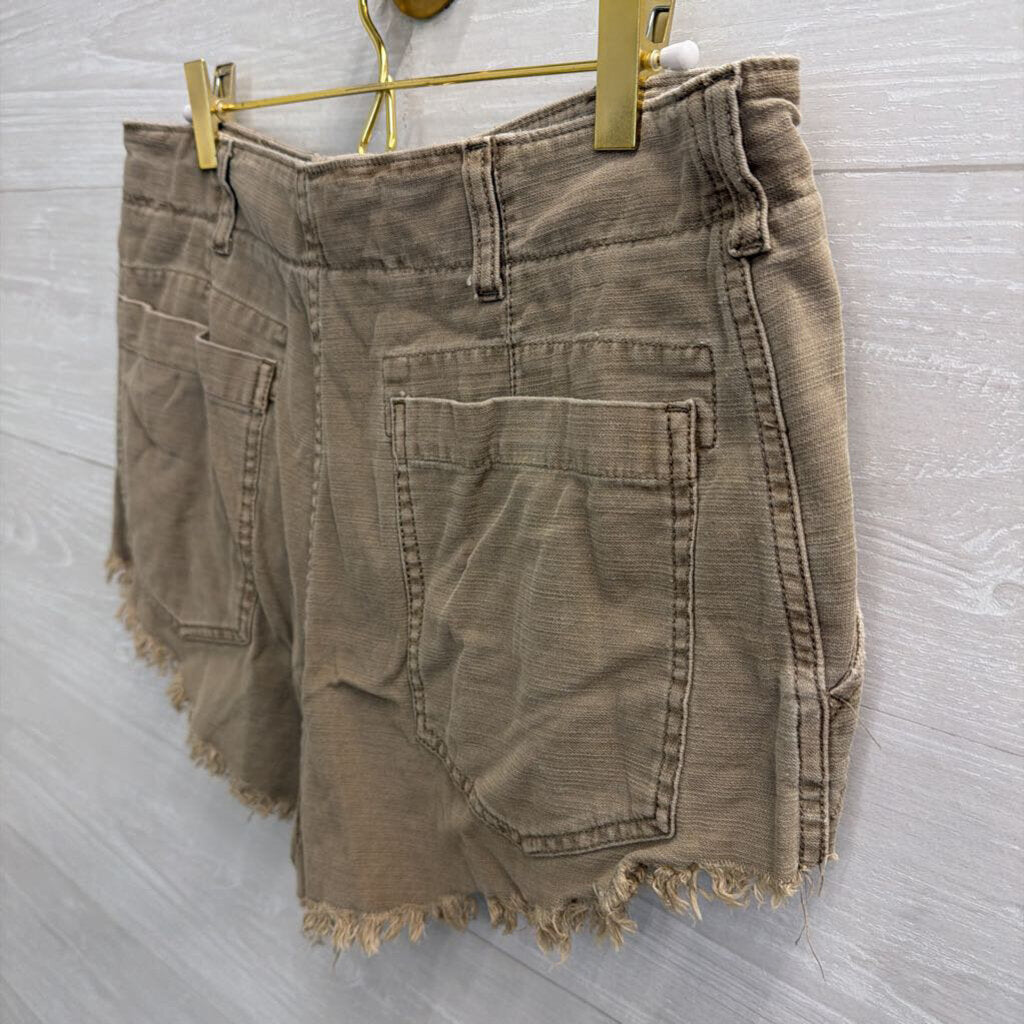 Free People Brown Standoff Cutoff Shorts 10