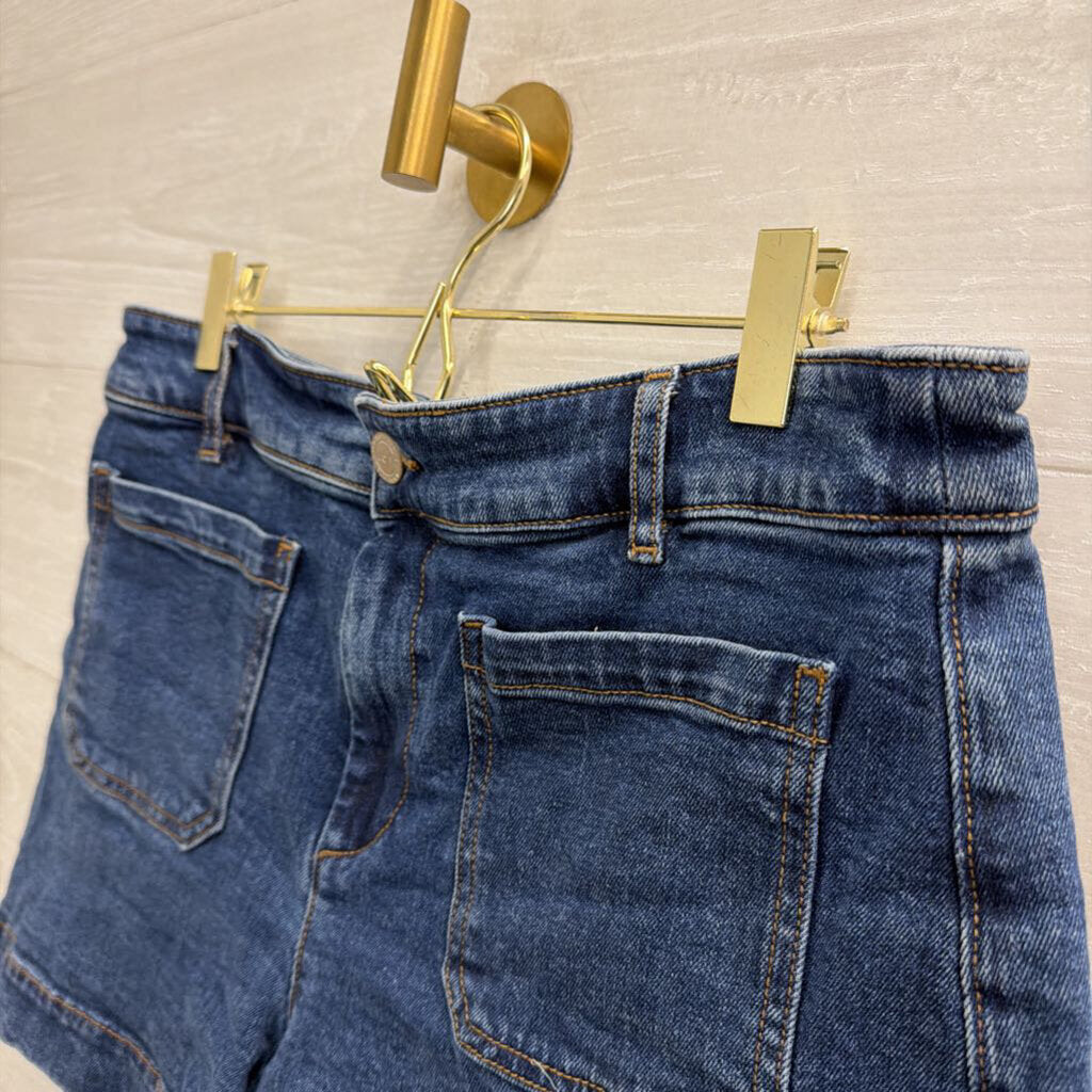 Loft Dark Wash Front Pocket Palmer Denim Shorts 8