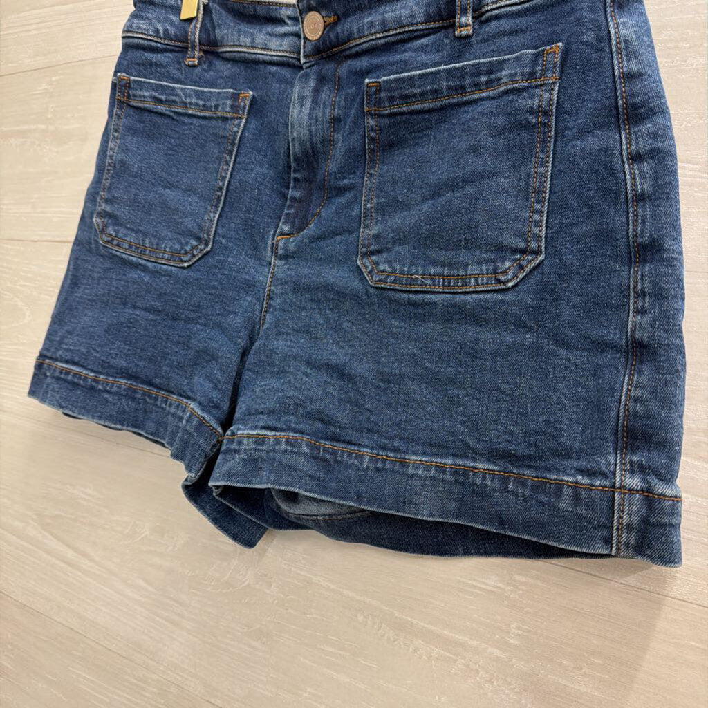 Loft Dark Wash Front Pocket Palmer Denim Shorts 8