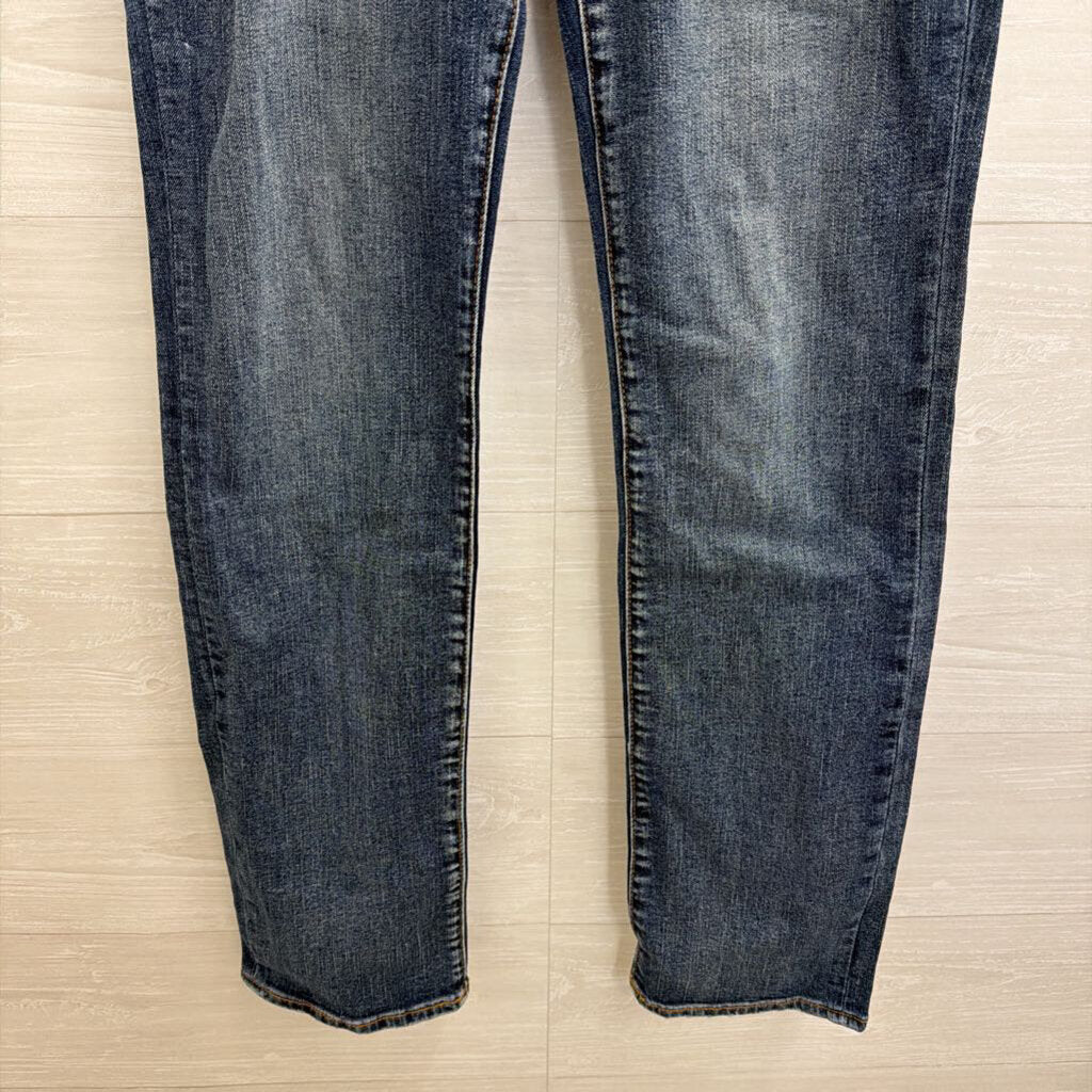 True Religion Dark Wash Billie Mid Rise Straight 30
