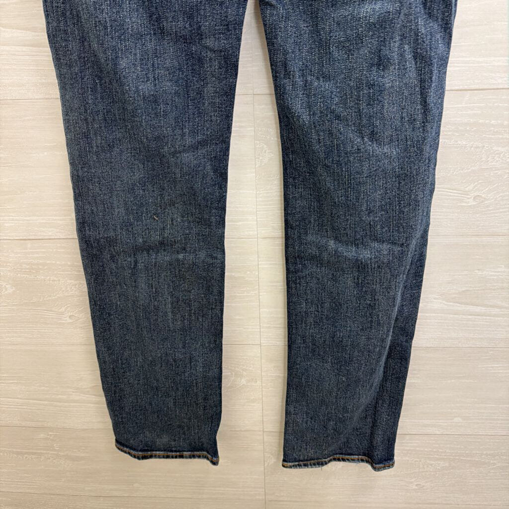 True Religion Dark Wash Billie Mid Rise Straight 30