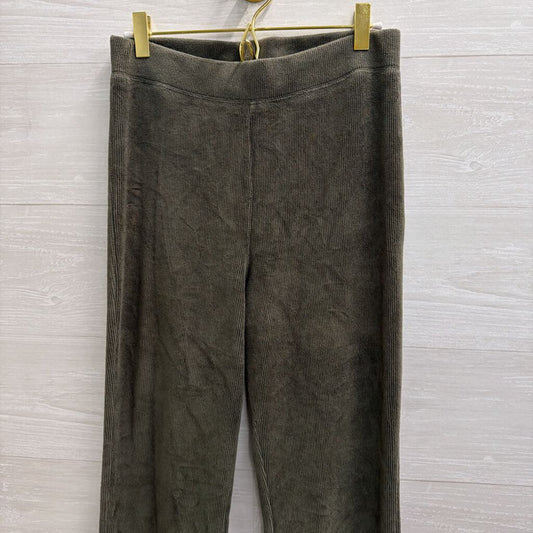 American Eagle Green Soft Ribbed Flare Pull On Pants Medium