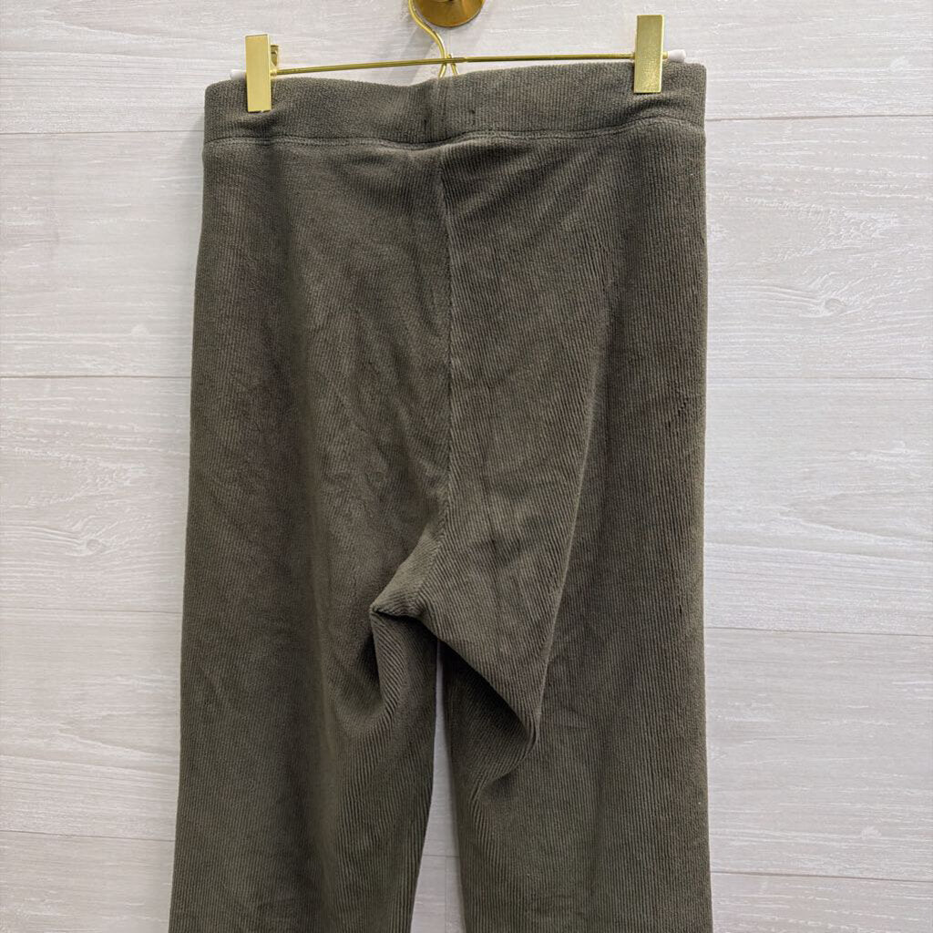 American Eagle Green Soft Ribbed Flare Pull On Pants Medium