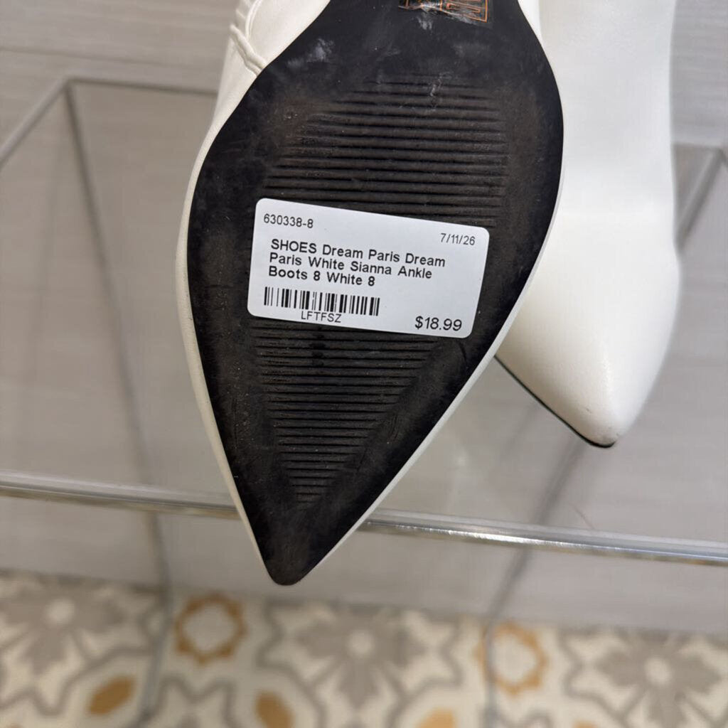 Dream Paris White Sianna Ankle Boots 8