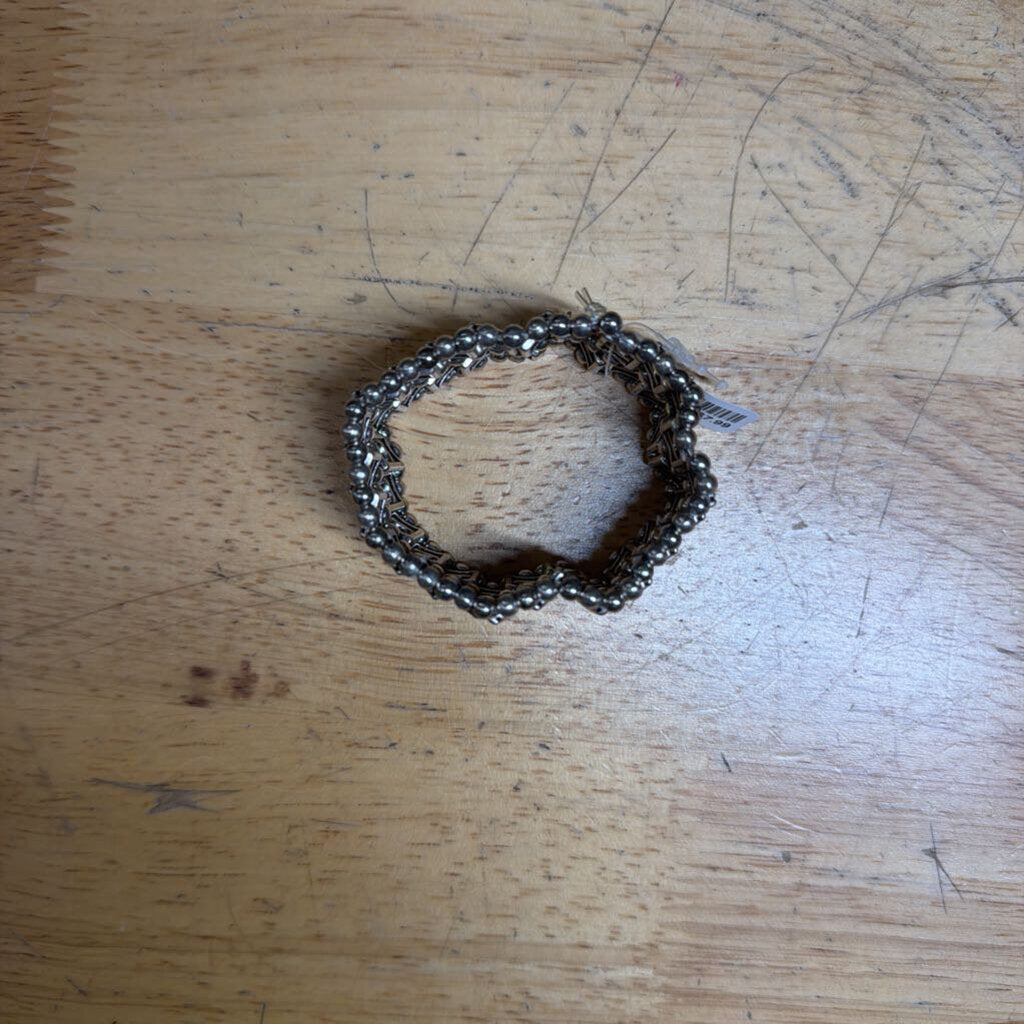Silver Thick Stretchy Bracelet