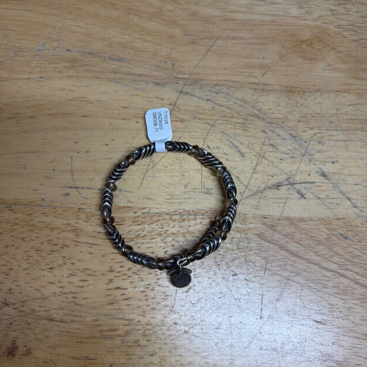 Vintage Alex and Ani Silver Crystal Wrap Bracelet