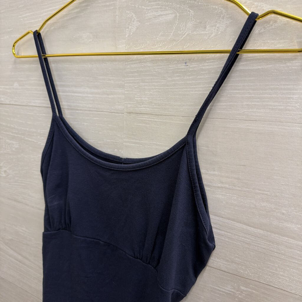 John Galt Navy Lace Up Back Tank Top Small
