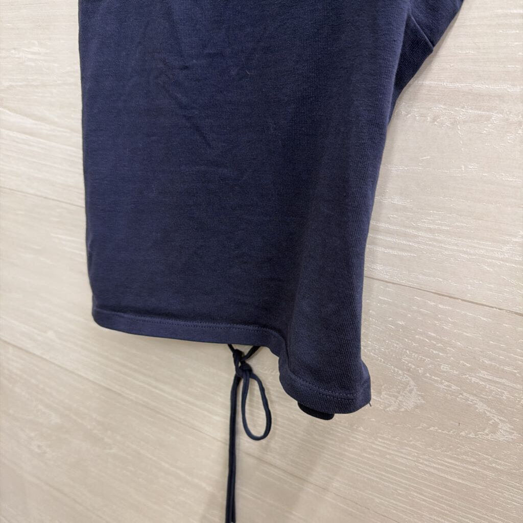 John Galt Navy Lace Up Back Tank Top Small