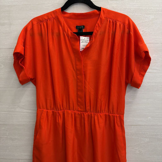 J Crew Orange Short Sleeve Dress Medium
