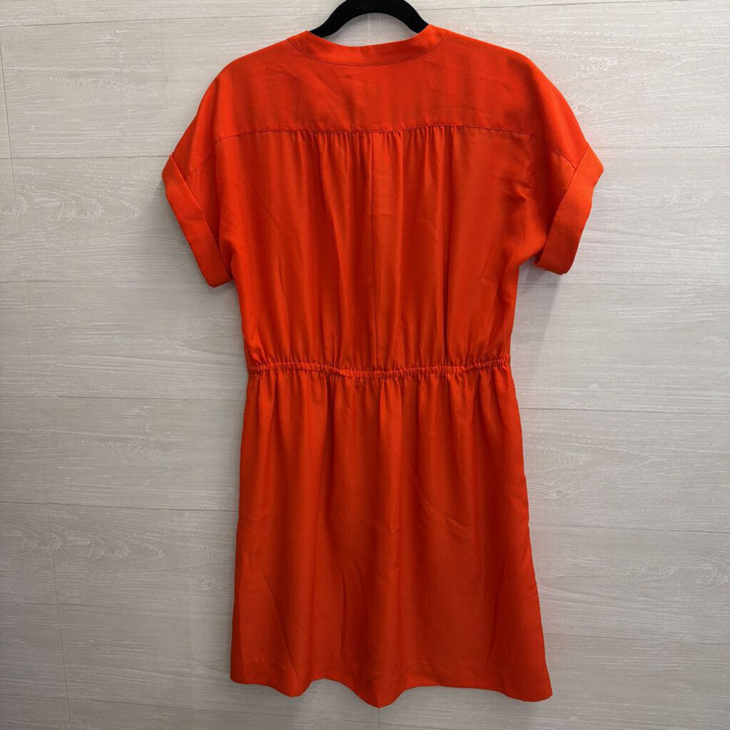 J Crew Orange Short Sleeve Dress Medium