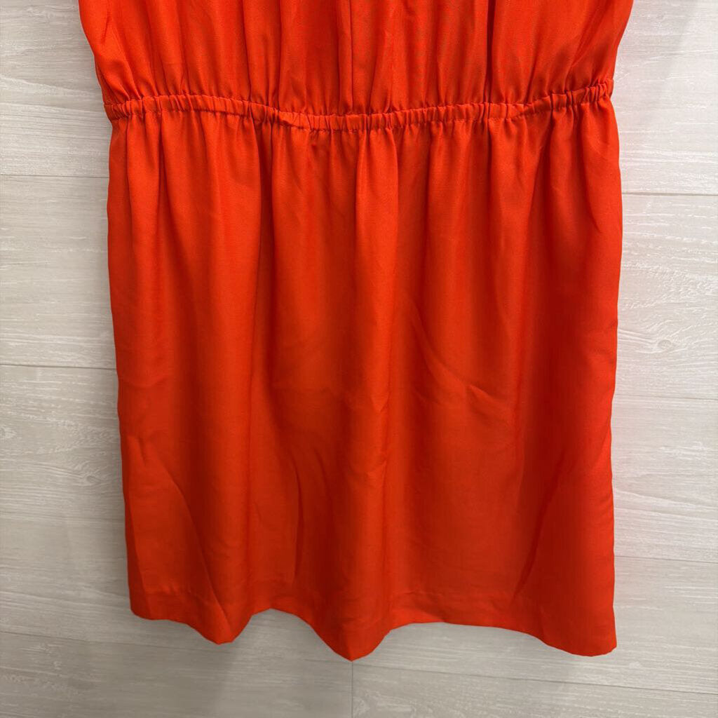 J Crew Orange Short Sleeve Dress Medium