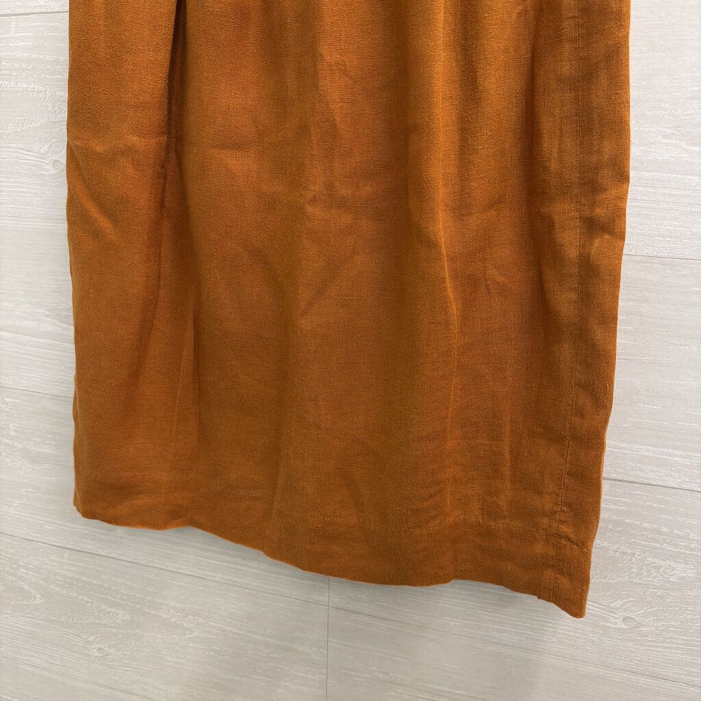 J Crew Brown Midi Skirt Medium Petite