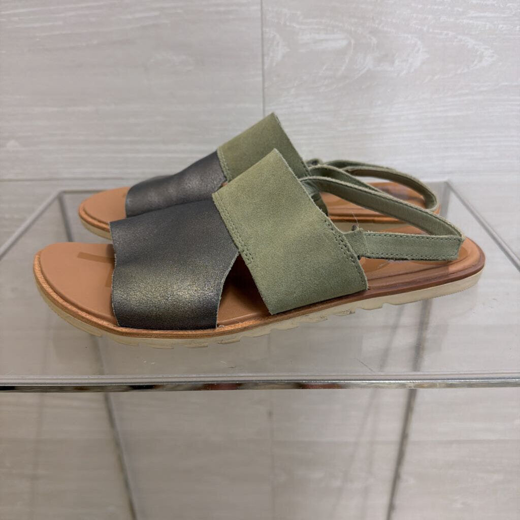 Sorel Green Ella II Slingback Sandals 8.5