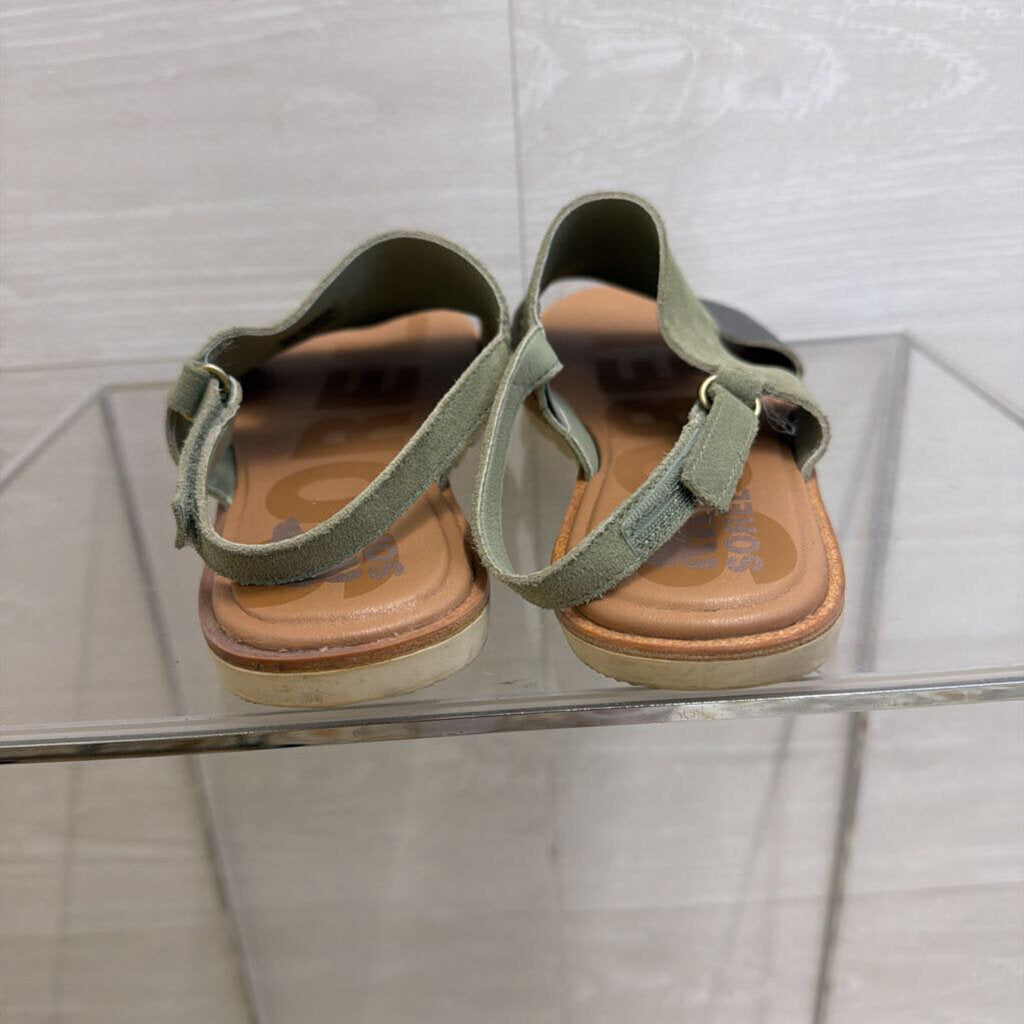 Sorel Green Ella II Slingback Sandals 8.5