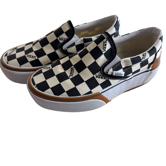 Vans Black/ White Checkerboard Stacked Slip On Sneakers 6