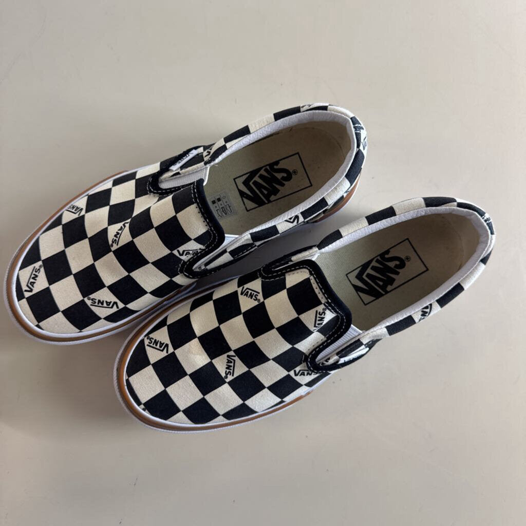 Vans Black/ White Checkerboard Stacked Slip On Sneakers 6