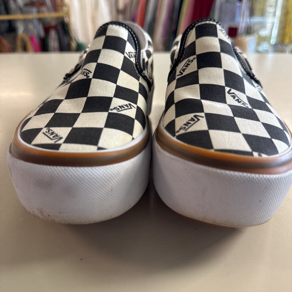 Vans Black/ White Checkerboard Stacked Slip On Sneakers 6