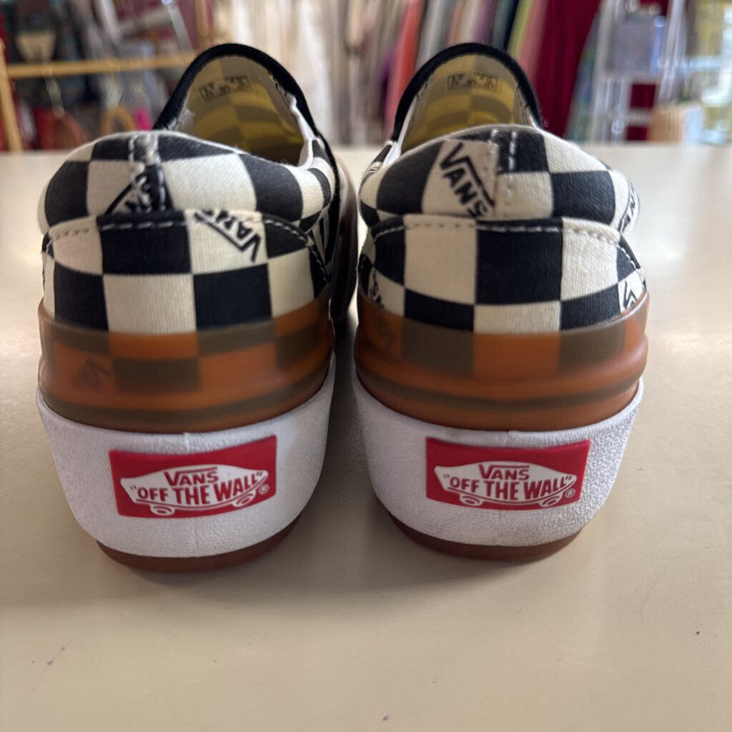 Vans Black/ White Checkerboard Stacked Slip On Sneakers 6