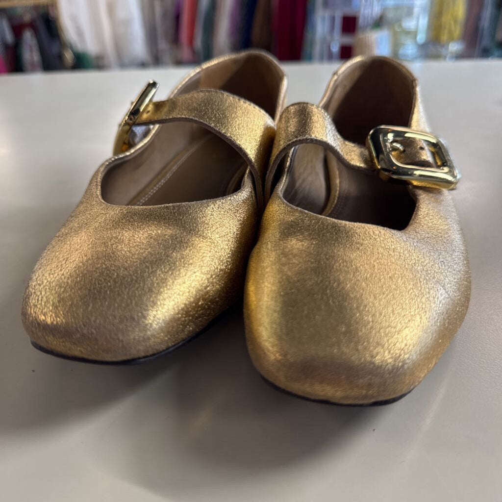 Maeve Gold Buckle Mary Jane Flats 36