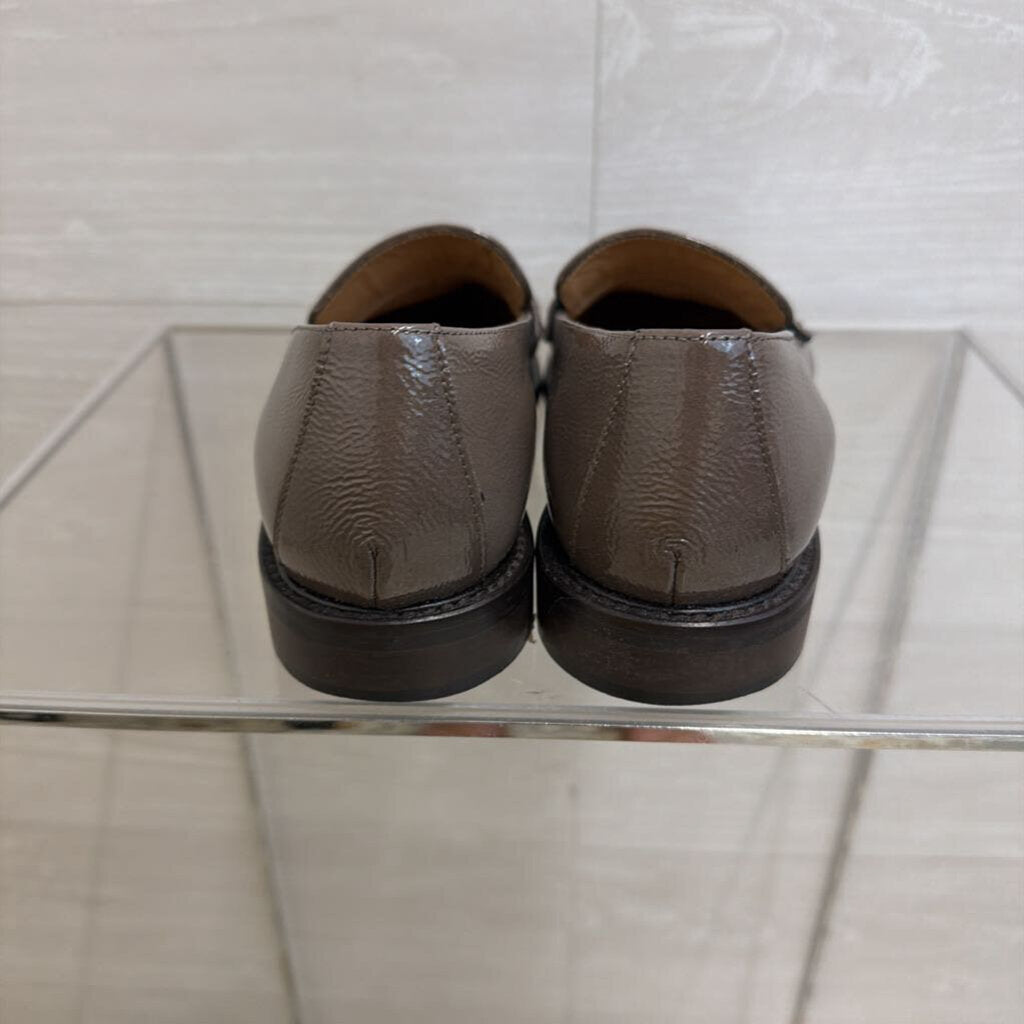 Pascucci Grey Patent Leather Penny Loafers 36