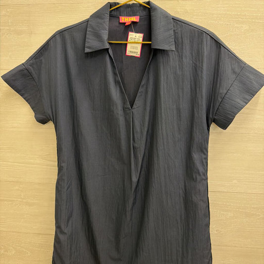 THML Navy Short Sleeve Shift Dress Extra Small