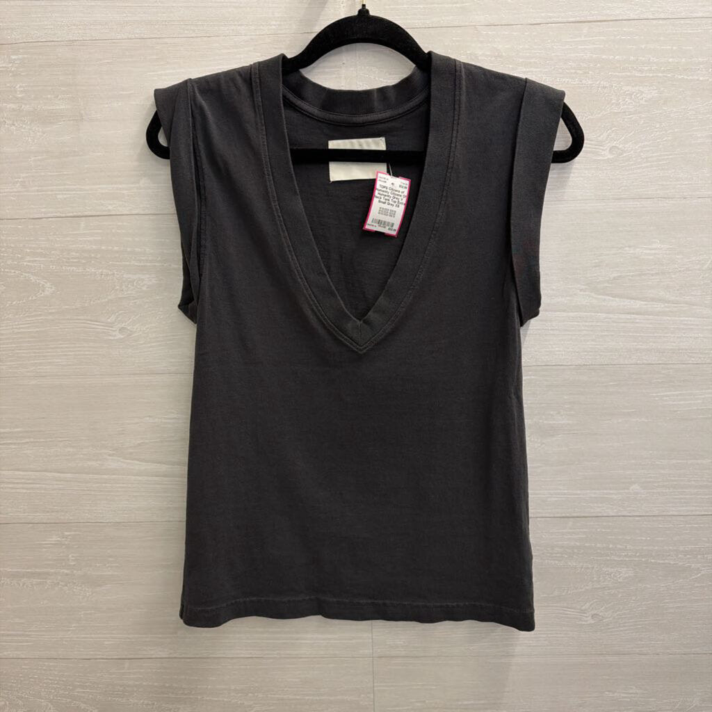 Citizens Of Humanity Grey V Neck Tank Top Extra Small