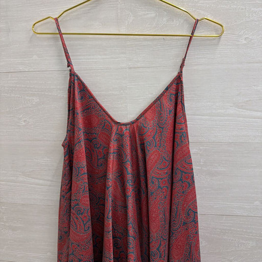 Aller Simplement Red/ Blue Print Dress Small
