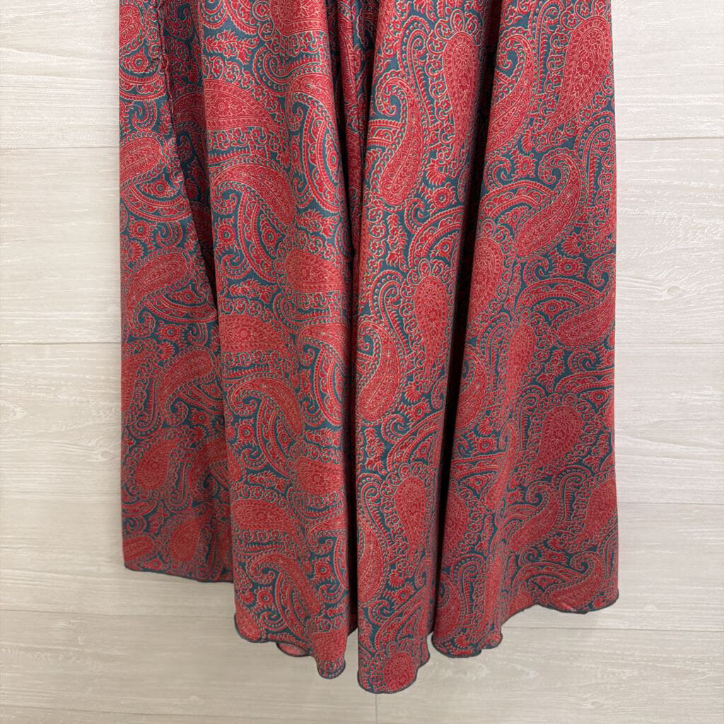 Aller Simplement Red/ Blue Print Dress Small