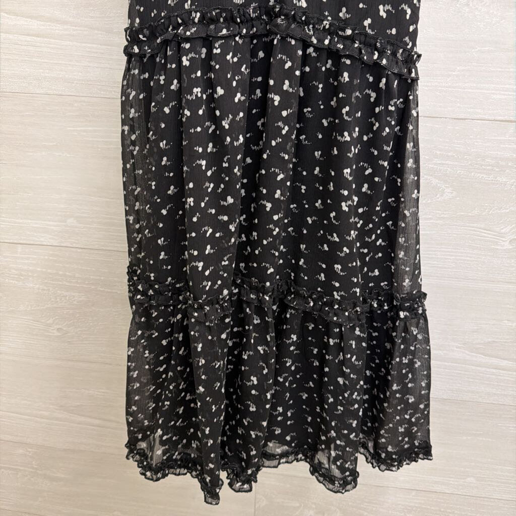 She and Sky Black/ White Print Dress Small