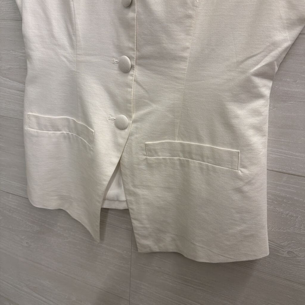 Future Collective White Button Front Sleeveless Top 6