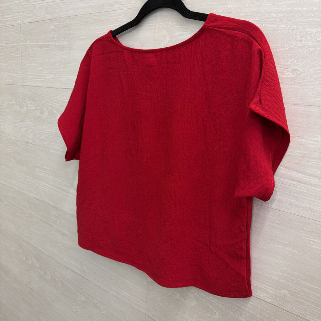 Meet Me in Santorini Red Short Sleeve Top/ Pants Set Small